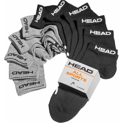 Head ponožky Elements Sneaker Socks 11-Pack Black-Grey Melange