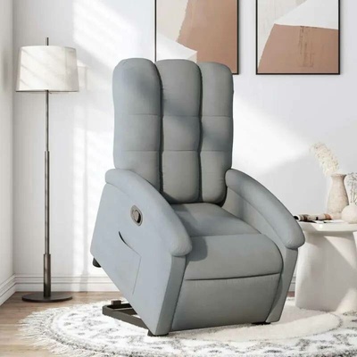 vidaXL 11461.3204092 Zvedací polohovací světle šedé textil