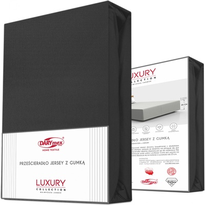 Darymex elastické jersey prostěradlo černé 140X200x30