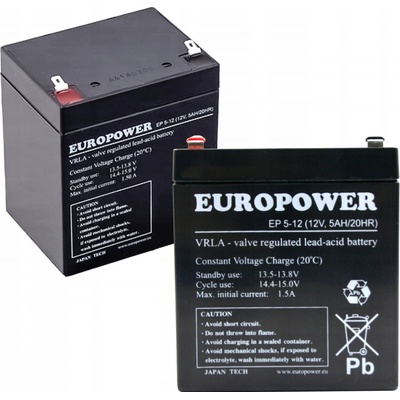 Europower AGM 12V 5Ah T2 EP 5-12