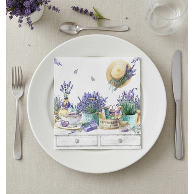 ti-flair Ubrousek 33x33cm Levandulová farma Provence – Zboží Dáma