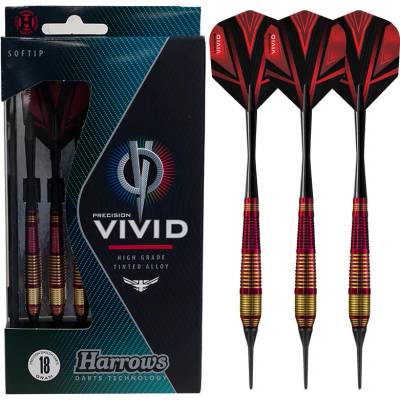 Šípky Harrows Vivid soft červená 18g