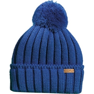 dětská pletená čepice s nášivkou Pletex H129 Klasik modrá