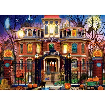 Masterpieces - Puzzle Glow in the Dark: Halloween - Haunted House on the Hill - 1 000 piese