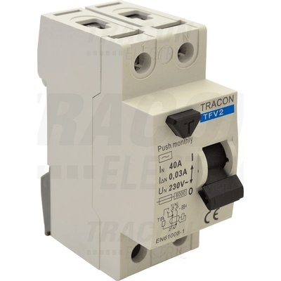 Tracon 2P 25A 300mA 6kA AC TFV2-25300