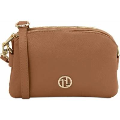 Tuscany Leather Kožená crossbody kabelka Lily Karamelová