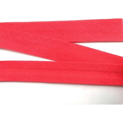 Bavlněný šikmý prúžok - šírka 3 cm krvavo červená 300631