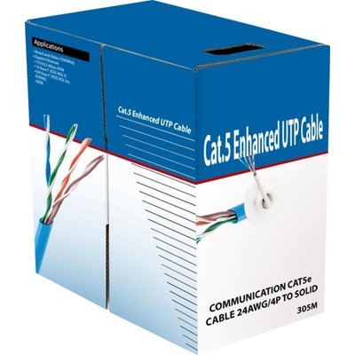 Кабел No brand Network FTP CAT 5 E, Бял, 300m (DE-18403)