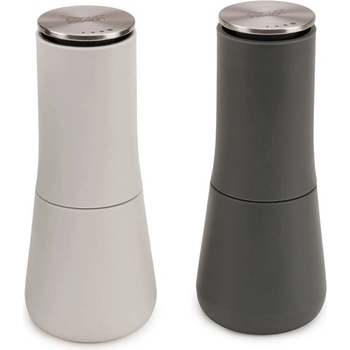 Joseph Joseph Комплект 2 бр мелнички за сол и пипер Joseph Joseph 95036, Механична употреба, Керамичен механизъм, Регулиране на степента, Без BPA, Бял/сив (95036)
