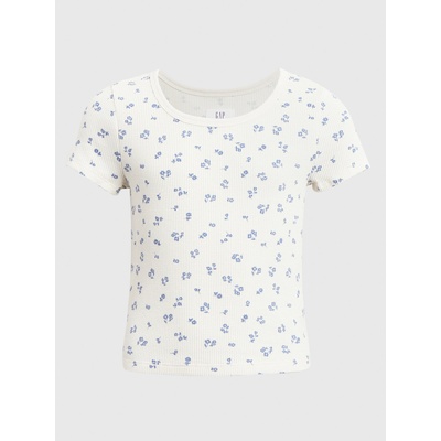 GAP Детска тениска с вафлена шарка GAP GAP | Bezhov | Момичешки | 18/20