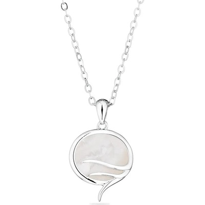 Swan Сребърно колие с бял седеф GL1731N Swan