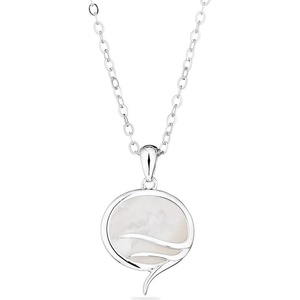 Swan Сребърно колие с бял седеф GL1731N Swan