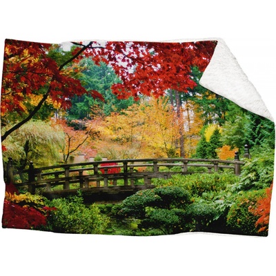 Impar fleece deka Podzimní park Podšití beránkem ANO 150x120