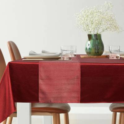 Eurofirany obrus Glamo sada 140X300 CM 33X300 CM BORDOVÁ