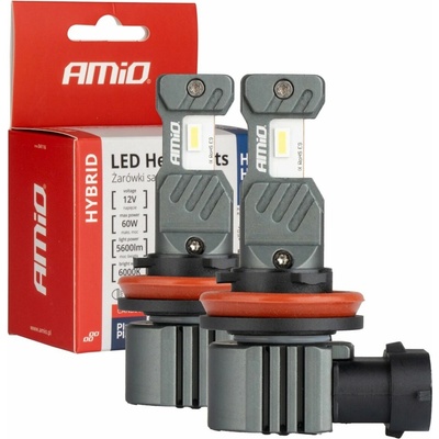 AMIO LED H8/H9/H11/H16 60 W – biela (pätica PGJ 19-5), súprava 2 ks LEDH8B5S