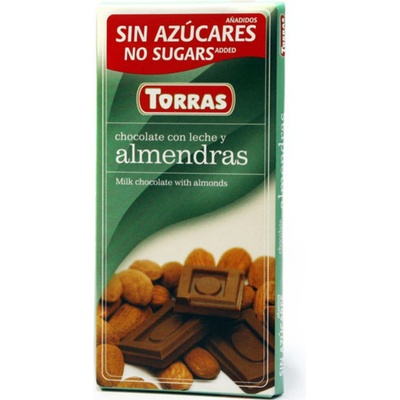 Torras Bezlepková mléčná s mandlemi 75 g