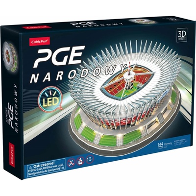 CubicFun 3D Puzzle Stadion PGE Narodowy Verze LED 144 ks