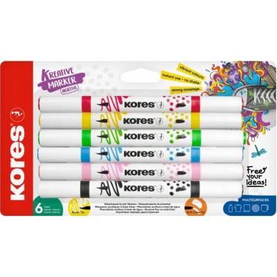 Tombow AKRYLOVÉ POPISOVAČE KREATIVE OBOJSTRANNÉ 6 KS