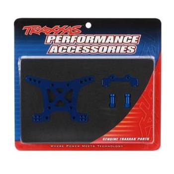 Traxxas предна алуминиева кула за амортисьори синя