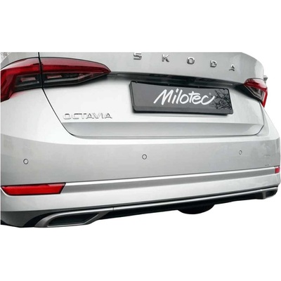 MILOTEC Imitácia koncovky výfuku s lištou na nárazník, Škoda Octavia IV, 2020-