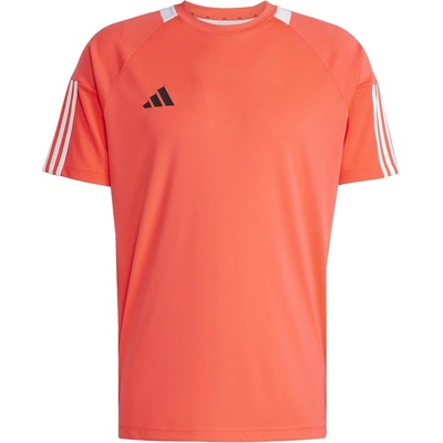adidas Мъжка тениска Adidas Classic 3 Stripe Sereno T-Shirt Mens - Lucid Red/White