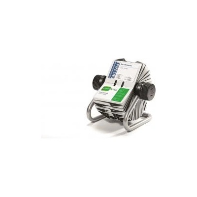Durable VISIFIX rotačný stolový vizitkár ROTARY FILE strieborný