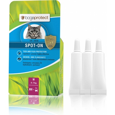 Bogaprotect Antiparazitní kapky pro kočky SPOT-ON M, 3 x 1,2 ml – Zbozi.Blesk.cz