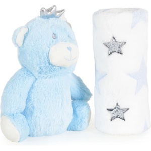 Cangaroo Бебешко одеяло с играчка Cangaroo - Blue Bear, 90 х 75 cm (108607)