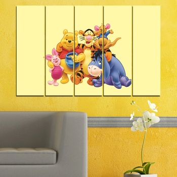 Vivid Home Декоративни панели Vivid Home от 5 части, Детски, PVC, 110x65 см, 2-ра Форма №0439