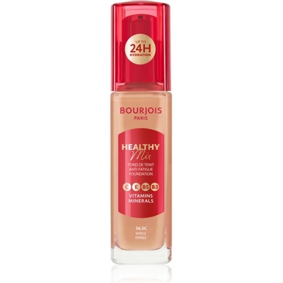 Bourjois Healthy Mix озаряващ хидратиращ фон дьо тен 24 часа цвят 56.5C Maple 30ml