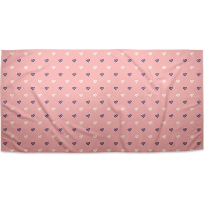 Sablio Uterák Srdíčka na růžové 70 x 140 cm