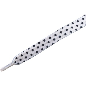 Tobby dots / Детски плоски еластични връзки за обувки - бели 95 см (040622)