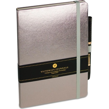 Image 1 of Victoria 's Journals Тефтер А5 формат 96 листа - сребрист