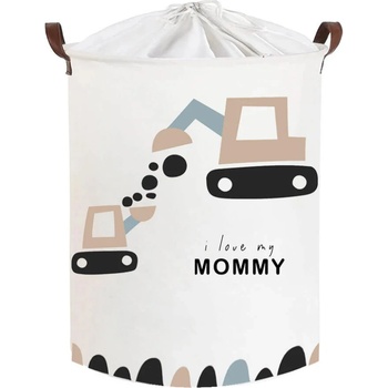 Image 1 of SIPO Кошница за съхранение на играчки с шнур Sipo - 43 l, багери (SBT42)