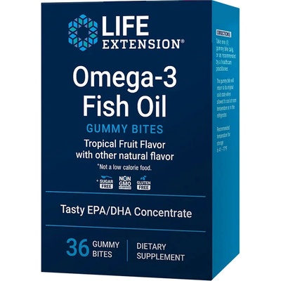 Life Extension Omega-3 Fish Oil Gummy Bites Ovocná zmes 36 ks gummies