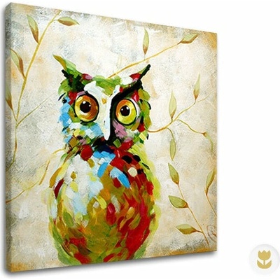 Papilora Autorská reprodukce na plátně Sova - 80x80 cm