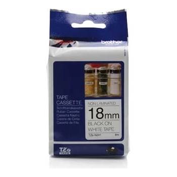 Brother TZ-N241 / TZe-N241, 18mm x 8m, черен печат / бял фон, оригинална лента (TZEN241)