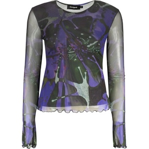 DESIGUAL Дамска блуза с дълъг ръкав desigual, Размер l, Цвят Синьо (26wwtk02_bl5022)