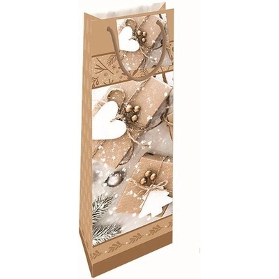 Vánoční dárková taška na víno - WLH - natur - dárky – Hledejceny.cz