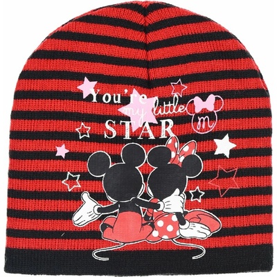 Dievčenské zimné čiapky Minnie Mouse HS4045 červená