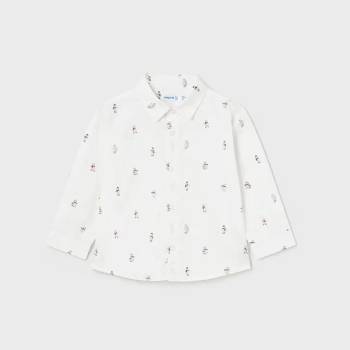 MAYORAL Риза дълъг ръкав за бебе момче с принт на мечета Майорал