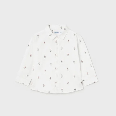 MAYORAL Риза дълъг ръкав за бебе момче с принт на мечета Майорал