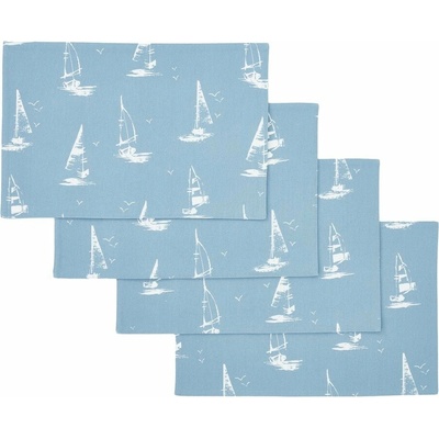 Catherine Lansfield Bavlnené prestieranie Salcombe Boats 4 ks 30x46 cm