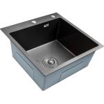 Böhm Кухненска мивка BOHM Home BH5050B, антрацит, 500 × 500 × 220 мм (18432) Мивка за вграждане