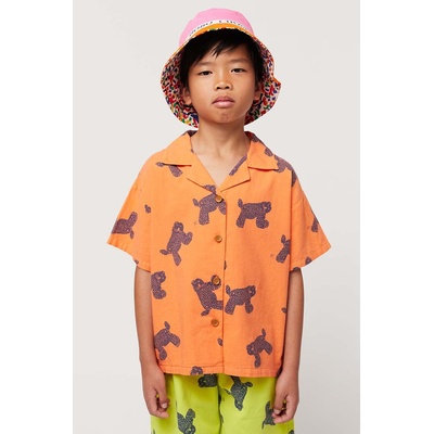 Bobo Choses Детска памучна риза Bobo Choses в оранжево (124AC036)