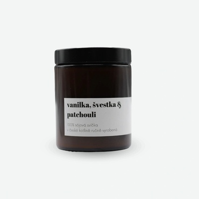 Vonná svíčka Vanilka, švestka & patchouli Velikost: menší