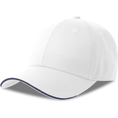 Atlantis Headwear Sport Sandwich 6 panelová baseballová COT-33050490899 Bílá/navy