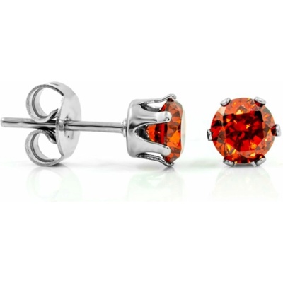 BRUNOshop.cz Náušnice s kamínkem ČERVENÉ 0,5 cm S3362