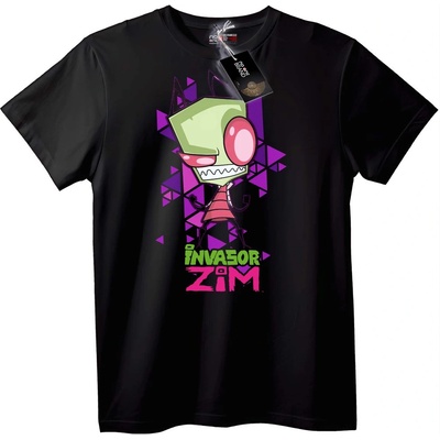 NOONEBRAND Тениска Invader Zim Карикатура - XL, Black