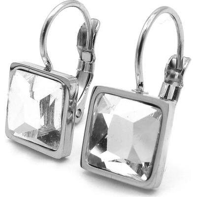 Steel Jewelry náušnice chirurgická ocel BÍLÉ dámské 231091